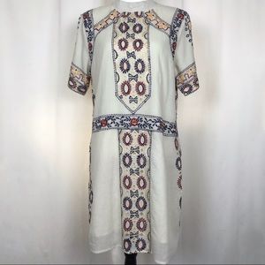 KAS NEW YORK Ginger Embroidered Shift Dress Sz L